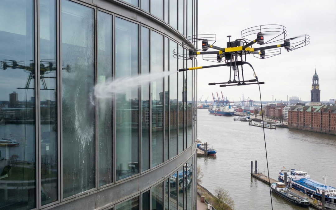 Mycie elewacji i okien dronem – nowoczesna technologia czy chwyt marketingowy? Sprawdzamy fakty!